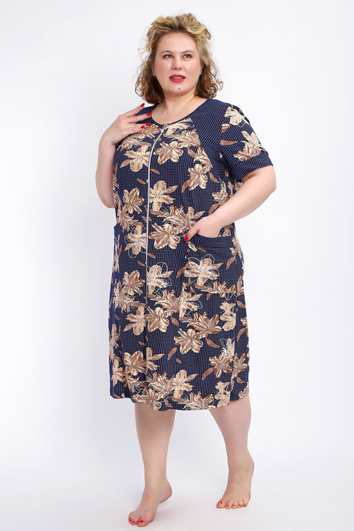 Халат 004 домашний на молнии