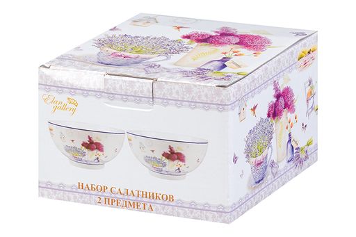 Набор 2 салатников - 15*15*7 см 700 мл Лаванда NEW BONE CHINA - Elan gallery фото 6