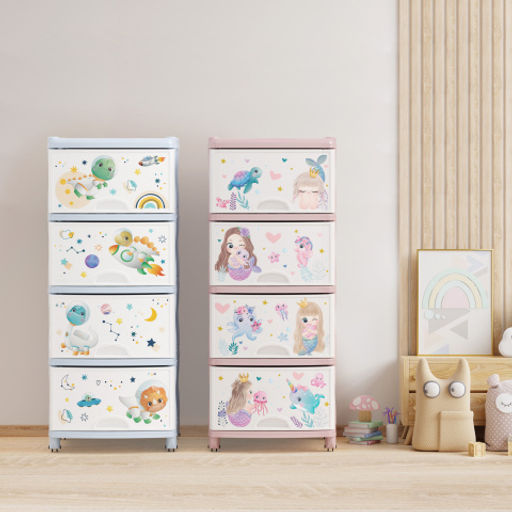 Комод 4-х секционный детский (для девочек) М1240