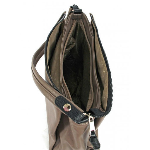 Сумка женская искусственная кожа ADEL-289/1в, 3отд.2внут.карм. плеч/рем-стропа, капучино 260893 - Adelia фото 3