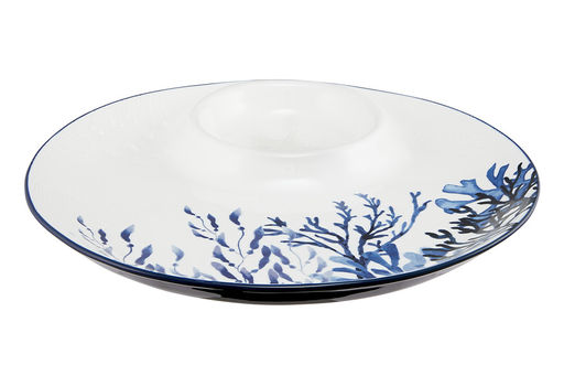 Блюдо, 32 см, керамика К, белое, круглое, Синие кораллы, Blue Coral - Maxwell & Williams фото 3