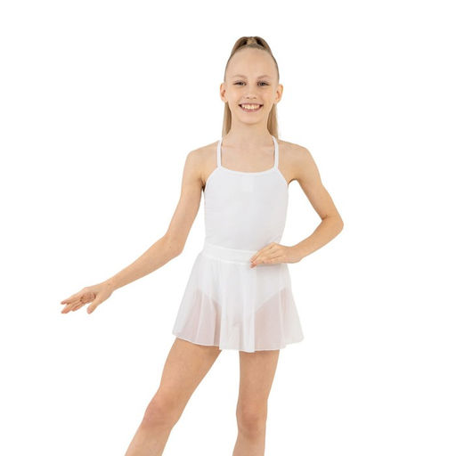 Юбка гимнастическая Grace Dance, на поясе, р. 28, цвет белый  фото 3