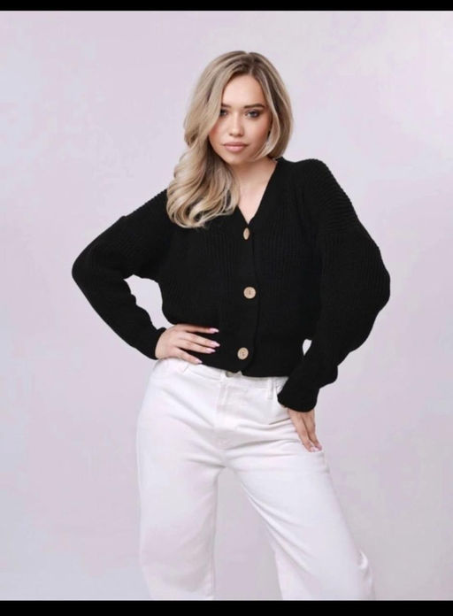 K13282 Кардиган (вязаный трикотаж) ЧЕРНЫЙ