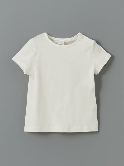 Bisiklet Yaka Basic K?z Bebek Ti??rt