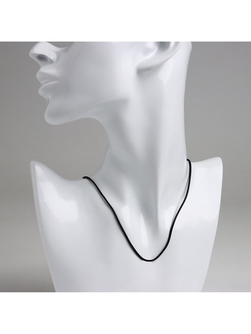 Цена за 10 шт. Шнурок кожаный d=1.5 мм, 55 см, чёрный