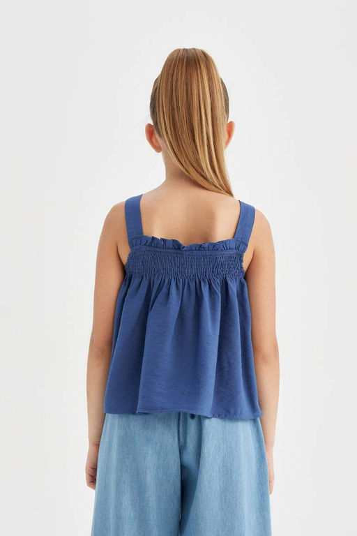 Блузка с бретелями для девочки - Defacto фото 6