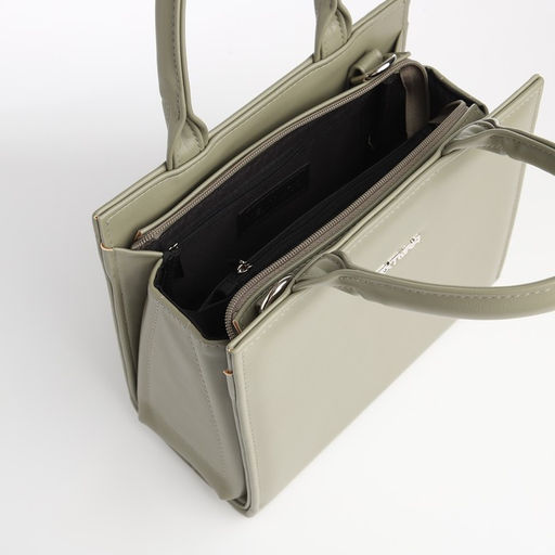 Сумка женская тоут TEXTURA на молнии, 22×11×22 см, зелёная