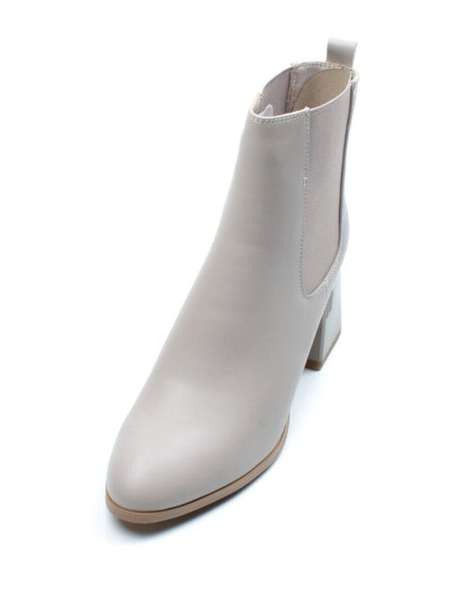 01-PCM359-2 GRAY/BEIGE Ботинки Челси демисезонные женские (натуральная кожа, байка)