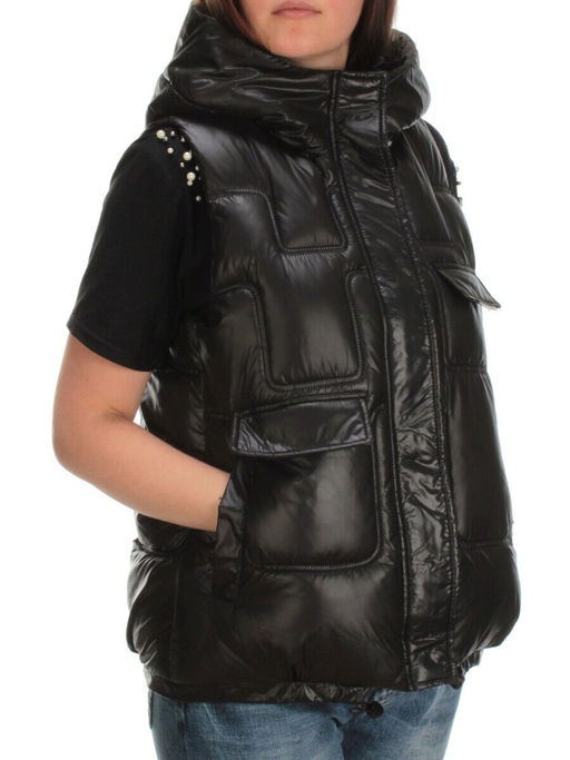 GB18401-2010-C BLACK Жилет женский демисезонный (120 гр. холлофайбера)