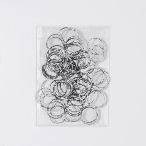 Цена за 2 шт. Кольцо для брелока d25мм набор 100 шт металл серебряный