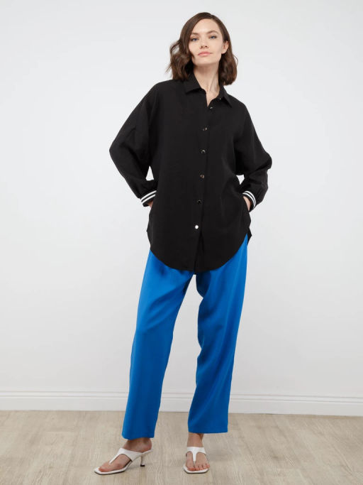 Рубашка женская ZZ-WS030316-99 black - Eleganzza фото 3