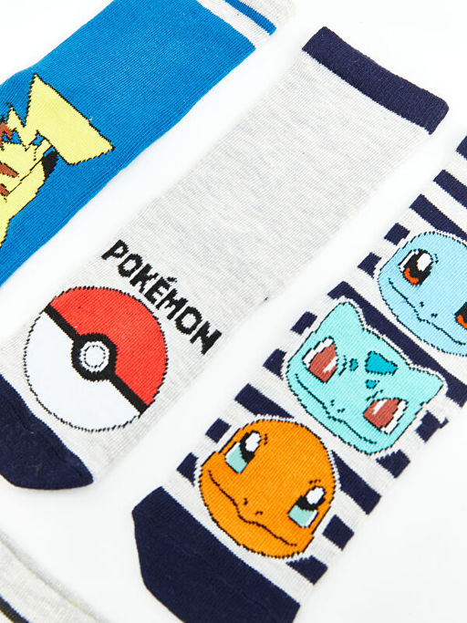 Pikachu Desenli Erkek ?ocuk Soket ?orap 5li