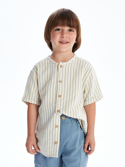 ?izgili Erkek ?ocuk G?mlek ve ?ort 2li