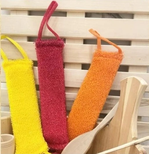 Мочалка_МЕДВЕДЬ однотонная/полосатая 3*80 - Spin&Clean фото 4