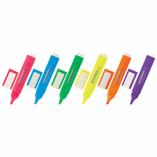 Набор текстовыделителей ЮНЛАНДИЯ 6 шт., АССОРТИ, "COLORSTAR", линия 1-4 мм