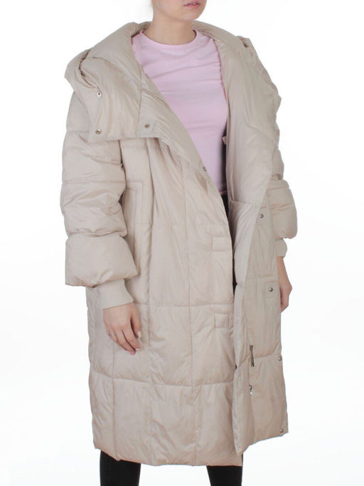 8892 LT. BEIGE Пальто зимнее женское (200 гр. холлофайбер)