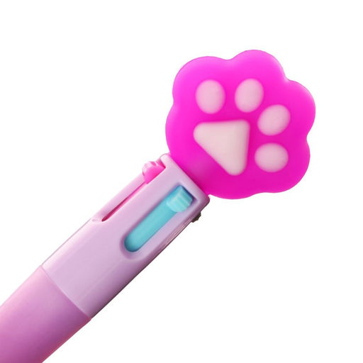 Цена за 36 шт. Ручка-мини шариковая Calligrata «Лапка», автоматическая, 4-цветная, МИКС