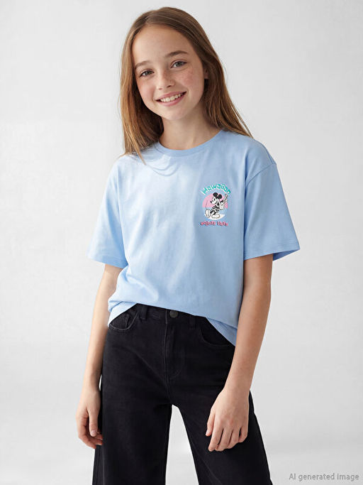 Mickey Mouse Bask?l? K?z ?ocuk Ti??rt 2li