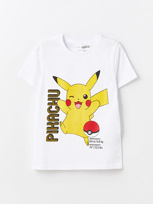 Bisiklet Yaka Pikachu Bask?l? K?sa Kollu Erkek ?ocuk ?ortlu Pijama Tak?m? - Waikiki фото 2