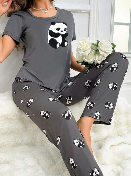 K13254 Домашний костюм (футболка и брюки) ГРАФИТ