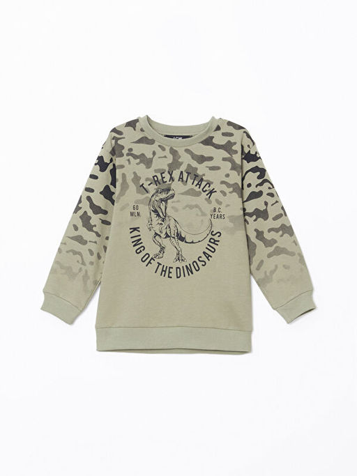 Bisiklet Yaka Bask?l? Erkek Bebek E?ofman Tak?m - Waikiki фото 2