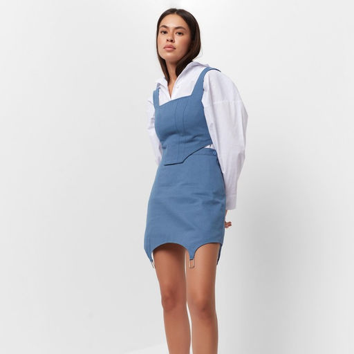 Юбка мини джинсовая женская MIST: Denim, размер 44, синяя