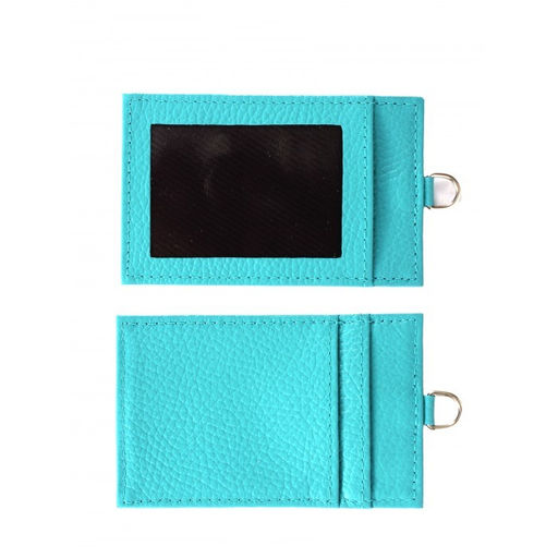 Визитница-кардхолдер Croco-В-216-1 н/к, 3карм, бирюза флотер (110) 264763