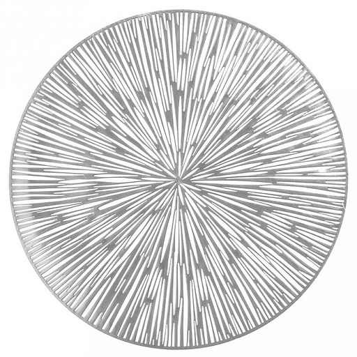 Салфетка декоративная "Одуванчик" д38см ПВХ, серебро (Китай)