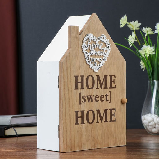 Деревянная шкатулка с полочками Цветочное сердце, 26.5?8?17 см