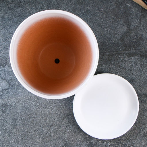 Горшок для цветов Тюльпан, 5 л, d=23 см, h=21 см, керамика, с поддоном, белый - Simaland фото 2