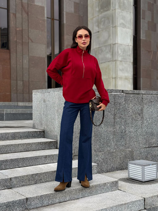 Джемпер AURA 2199-170 спелая вишня