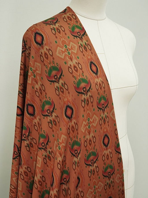 Штапель Премиум Бессараб цв.оранжевый терракот, ш.1.5м, вискоза-100%, 125гр/м.кв - Купава фото 9