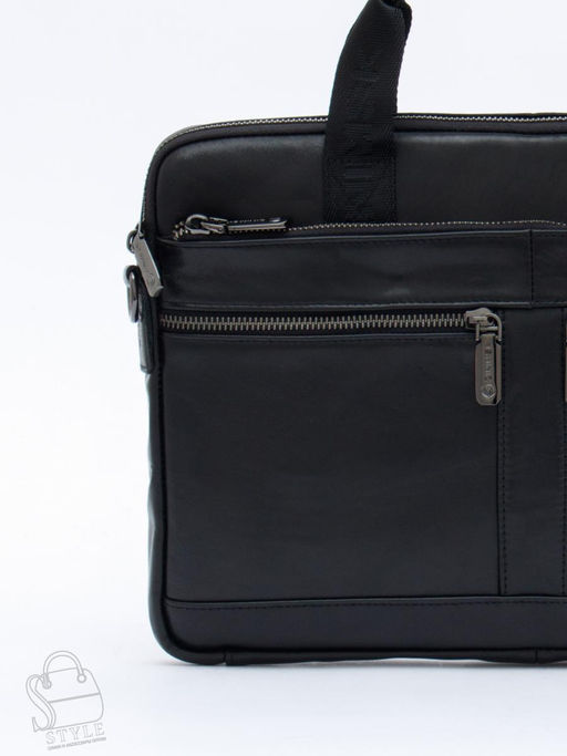 Портфель мужской кожаный 33773Z black Zinimsk