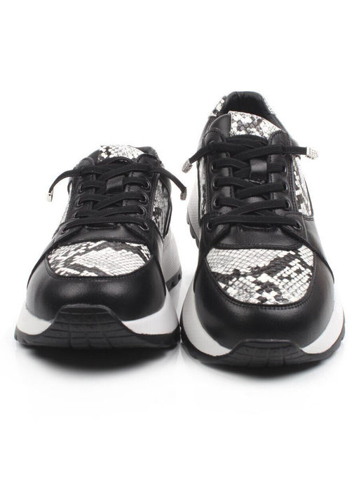 03-A847-10 BLACK Кроссовки женские (натуральная кожа)