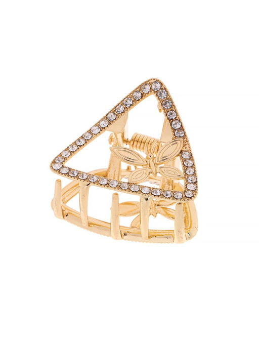 Крабик для волос «Флоранс», уголок, 3.5 см, золото