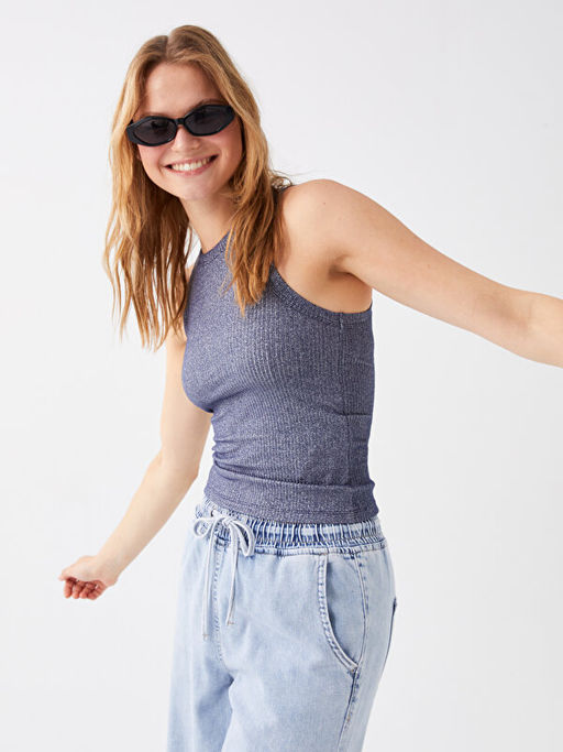 Kad?n Bisiklet Yaka D?z Atlet