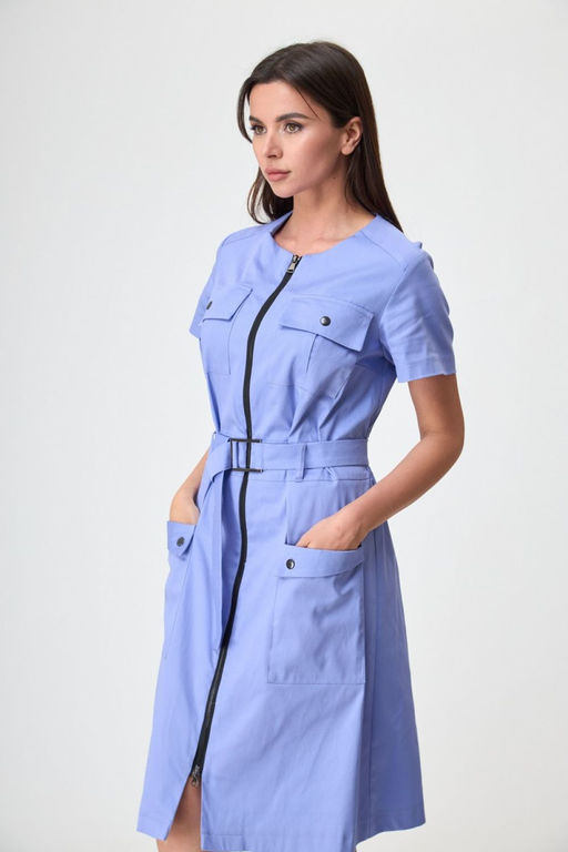 Платье ANELLI 1272 голубой  фото 4