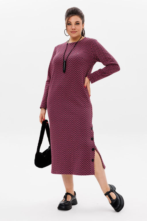 Платье ANELLI 1498/1 кармин  фото 6