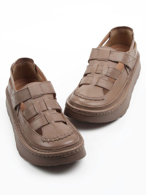 06-2192-5 DK. BEIGE Туфли женские (натуральная кожа)