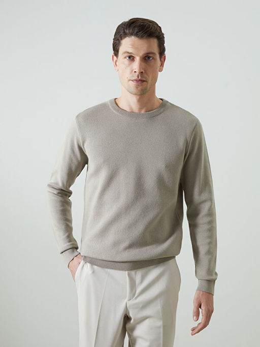 Bisiklet Yaka Erkek Triko Kazak