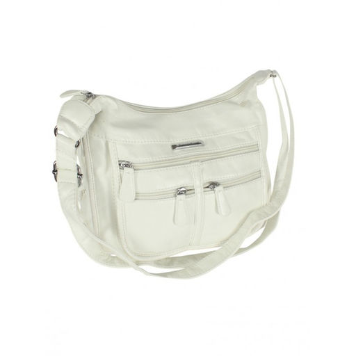 Сумка женская искусственная кожа Guecca-110, 1отд+карм/пер, плечевой ремень, белый SALE 264043