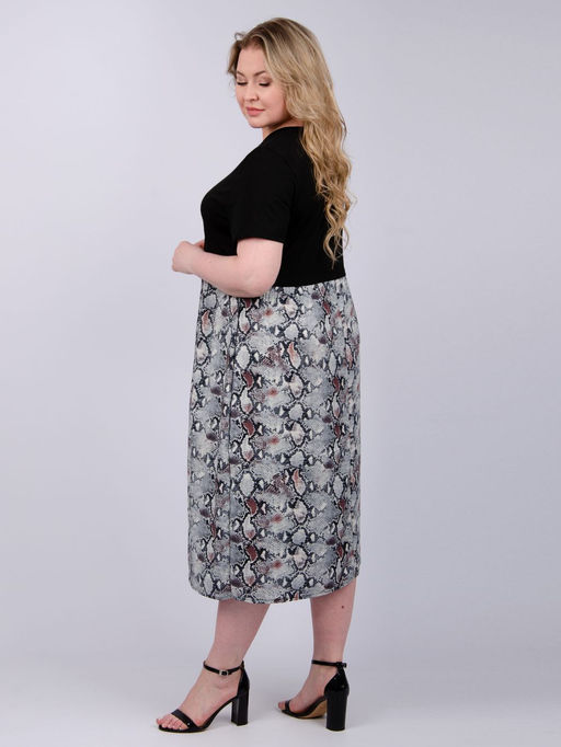 Платье Виттория, вискоза/кулирка До 60 размера - Малина фото 75