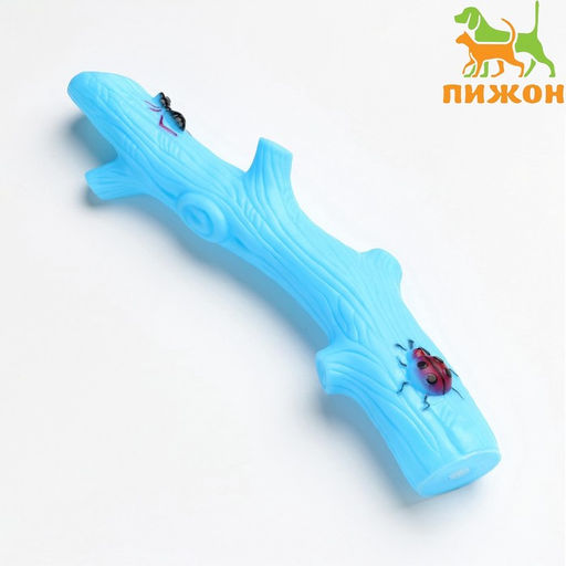 Игрушка пищащая Веточка, 24 см, голубая