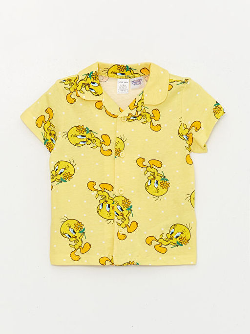 Tweety Bask?l? K?z Bebek ?ortlu Pijama Tak?m? - Waikiki фото 2
