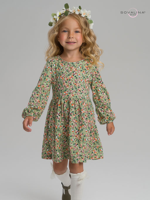 Платье Моана цветочки на хаки - Sovalina фото 29