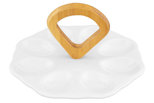 Тарелка д/фарш. яиц 21*21*10,5 см ХВ + 2 дер. ручки - Elan gallery фото 17