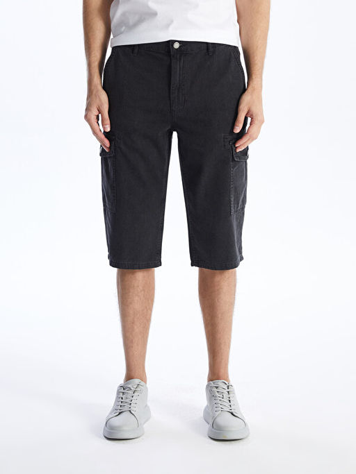 Standart Kal?p Erkek Jean Bermuda ?ort - Waikiki фото 3