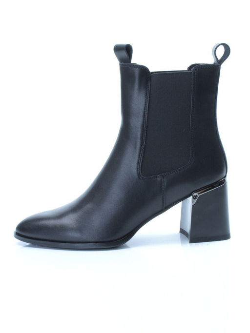 01-PCT161-1 BLACK Ботинки Челси демисезонные женские (натуральная кожа, байка) - Фабричный китай фото 8