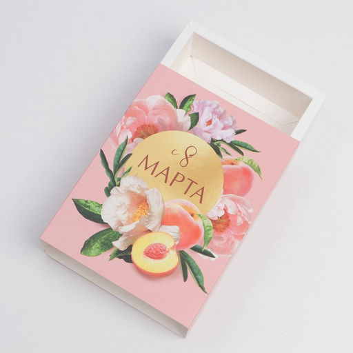 Цена за 5 шт. Коробка кондитерская, упаковка, С 8 марта, 20?15?5 см