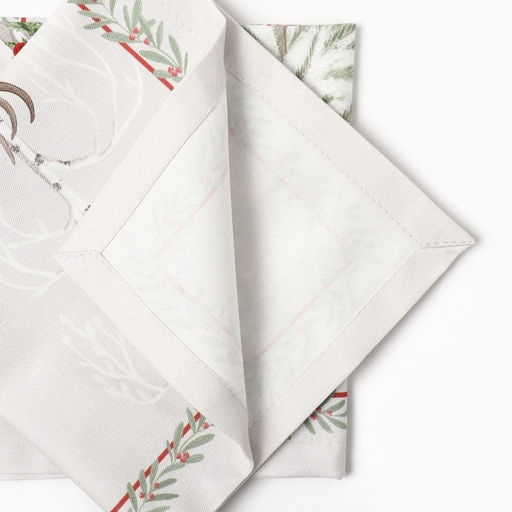 Набор салфеток сервировочных «Этель. Новогоднее чудо», 4 шт., серые, 40×40 см